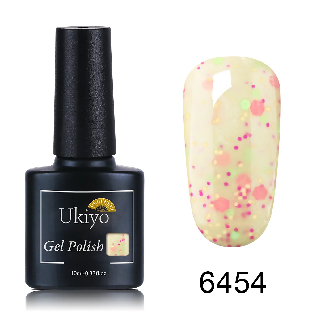 6454 Ukiyo 10 мл сырный Гель-лак для ногтей Soak Off UV светодиодный Гель-лак для ногтей Полупостоянный карамельный цвет гель-Лаковая основа топ-Гель-лак - Цвет: 6454