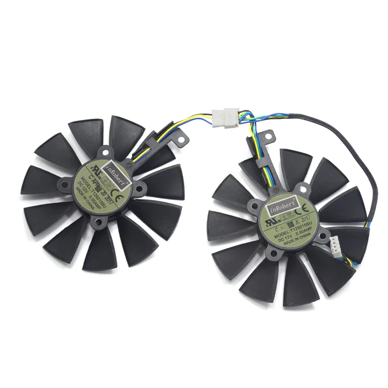 GTX1070 RX480 RX570 охлаждающий вентилятор GPU T129215BU для ASUS 1066 EX O8G DUAL O4G охлаждение