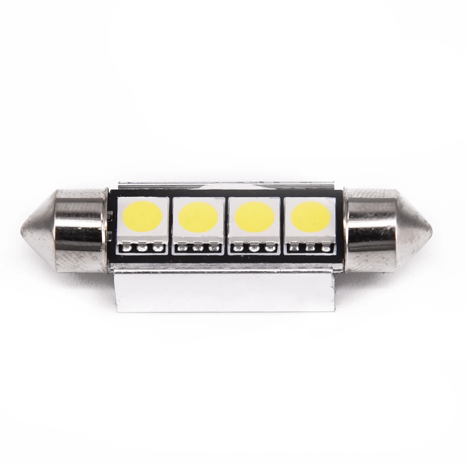 Белый 12 V 42mm 4 SMD купольный гирляндная шина Canbus без ошибок Автомобильный светодиодный лампочка 160-180LM