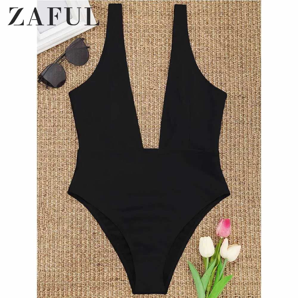 ZAFUL 2019 Новый боди с глубоким вырезом Боди Женщины Низкий вырез Мягкие высокие