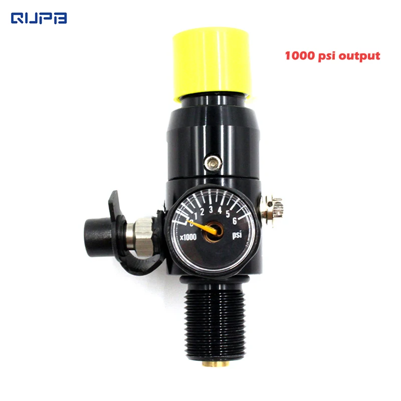 QUPB PCP Пейнтбол HPA бак Регулятор клапан M18* 1,5 резьба черный REG001 - Цвет: 1000psi output