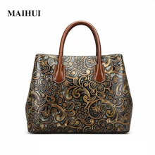 Женская сумка из натуральной кожи, модная женская сумка из зернистой кожи