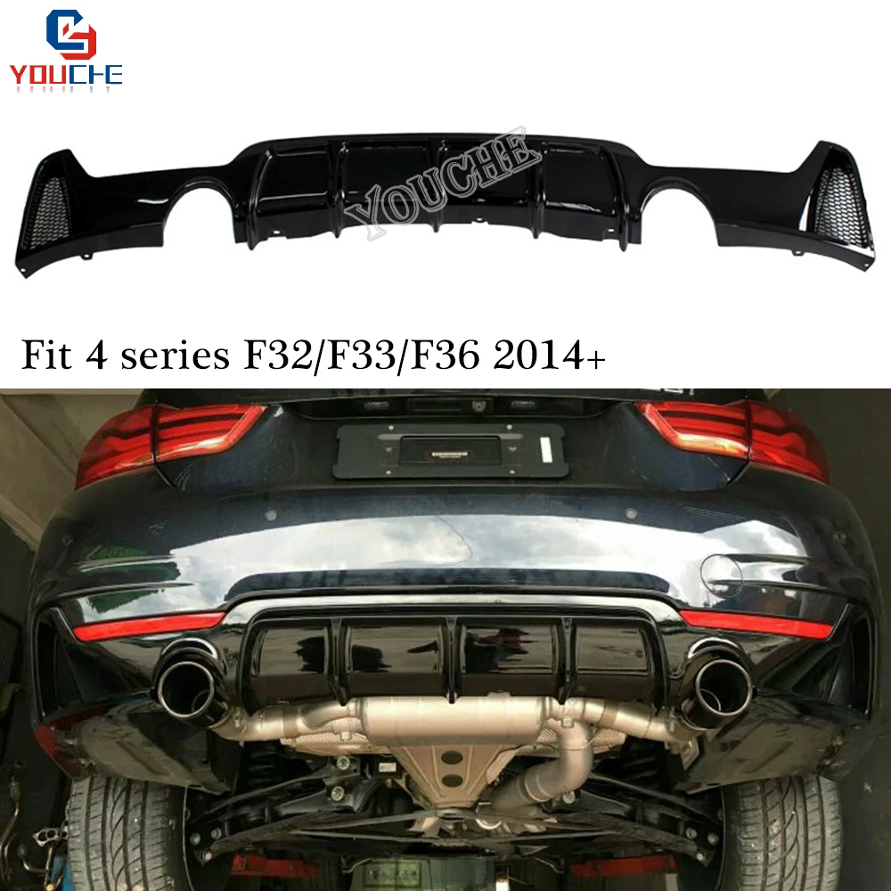 

F32 Rear Lip Spoiler Bumper Diffuser for BMW 4 Series F32 F33 Coupe Convertible F36 Gran Coupe Sedan with M package 420i 428i