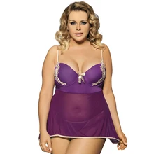 RH7963 High qualilty hot sale women chemise fashion style see through elegant babydoll plus size sexy