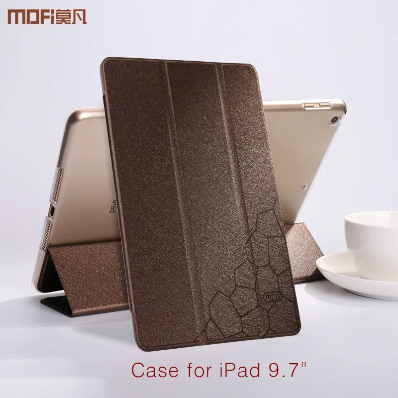 

For iPad case 9.7 model new tablet MOFi leather for iPad 2017 new 9.7 inch case flip wake up sleep transparent hard stand luxury