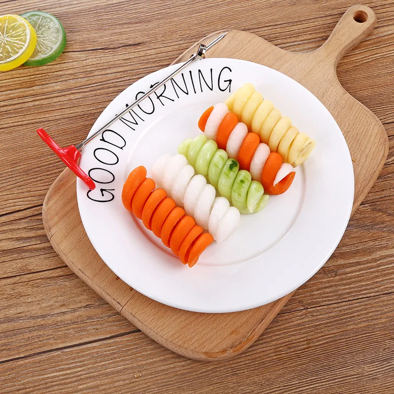 Овощной спиральный слайсер картофель морковь резак ручной ролик с винтом Слайсеры для огурец редис овощи Кухня резьба инструмент