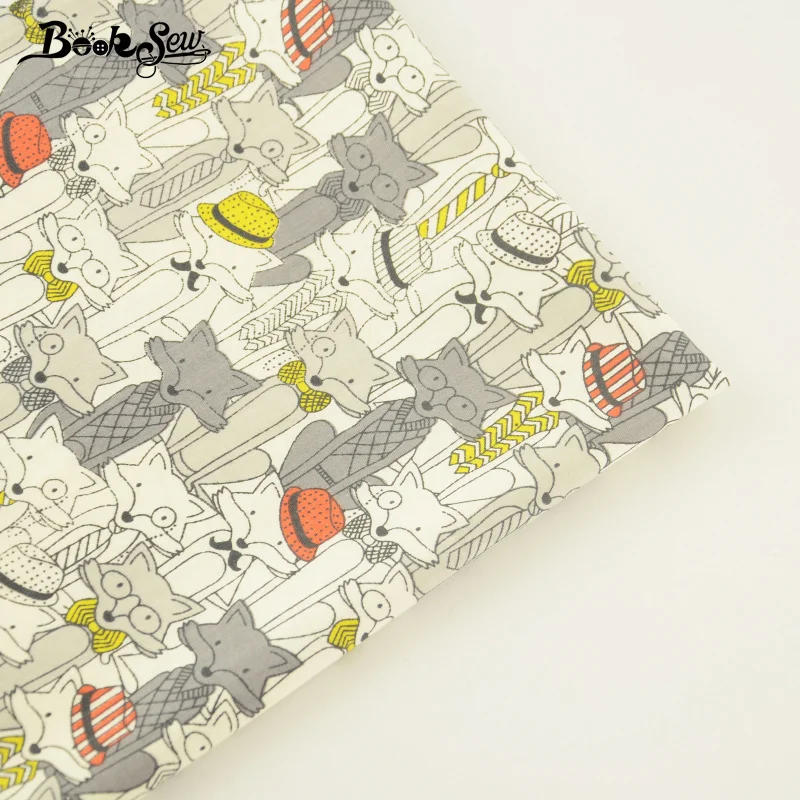 Booksew Текстиль для дома твил Ткань лисы Дизайн мягкий выстегивая Жир Квартал Tecido