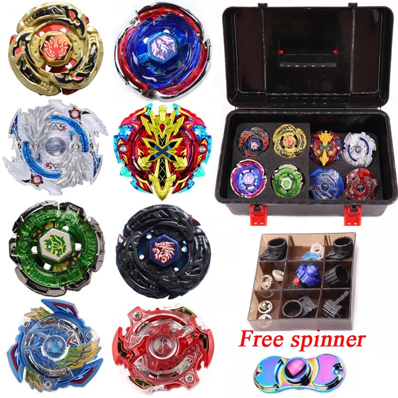 Beyblade burst Bayblade set 8 Beyblades+3 Launchers+1 Handle Bey blade Set Spinning Top Metal Fusion 4D Blade Blades toys gift