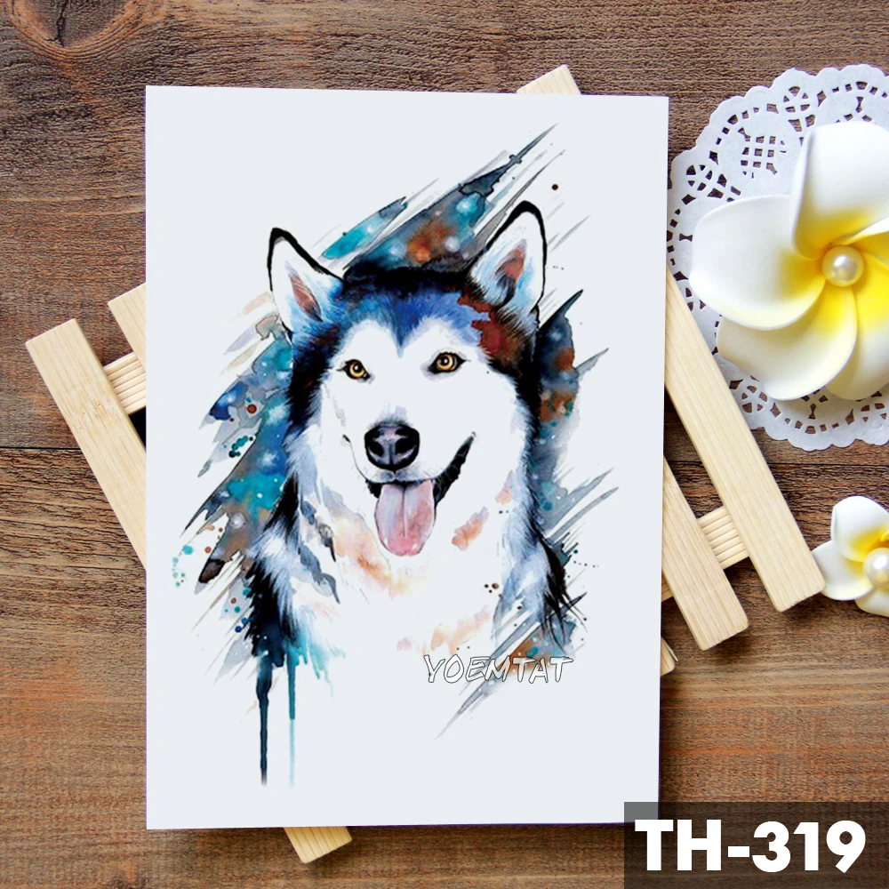 Unicorn Geometric Rose Fox Wolf Waterproof Temporary Tattoo Sticker Swan Elk Animals Flash Tattoos Body Art Fake tatoo