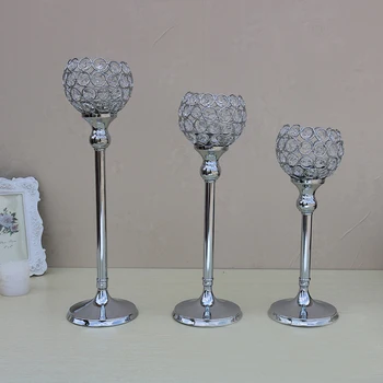 

European home candle holder chrome creative metal craft ornaments romantic candle candlestick