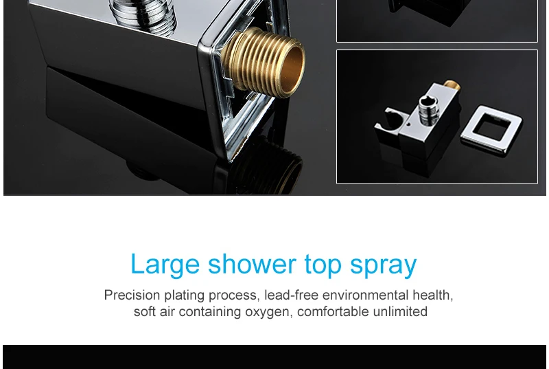 5 Function Shower System Thermostatic Faucets Embedded Ceiling Remote LED Shower Head 420710mm Mist Waterfall Shower (24)