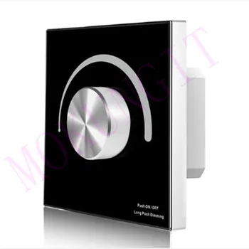 

T1-K Wall Mount Manual Knob Panel Led Dimming Controller for led Single color strip 4A*3CH 12-24VDC CV Dimming Controller T1-K