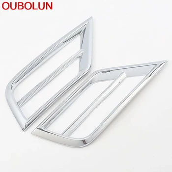 

OUBOLUN For Volkswagen Tiguan MK2 2017 2018 2019 Front Fog Light Front Lower Foglight Frame Cover Trim Exterior Accessories ABS