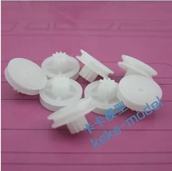 

100PCS main shaft belt wheel gear + 14.5MM outer diameter pulley +10 gear aperture 2MM belt pulley DIY model toy car accessories
