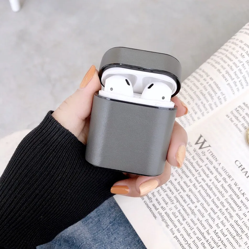 Axbety для AirPods 2 Чехол кожаный чехол для наушников Чехол коробка для Apple Airpods 1 2 Чехол Мягкая микрофибра жесткий чехол