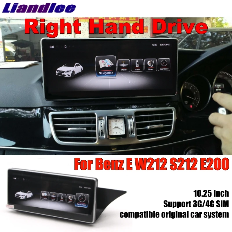 Cheap For Mercedes Benz MB E Class W212 2009~2016 RHD CarPlay Adapter Liislee Car Multimedia Player NAVI Stereo GPS Navigation 3