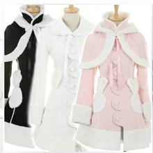 Милые Теплые Зимние Сладкая Лолита пальто зимние длинные пальто 3 цвета все Размеры