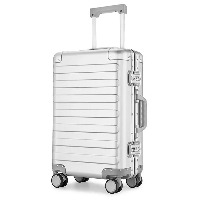 

Aluminum-magnesium Alloy Luggage Female Fashion Aluminum Frame Pull-rob Box Metal Suitcase Men's 20-inch Boarding Box