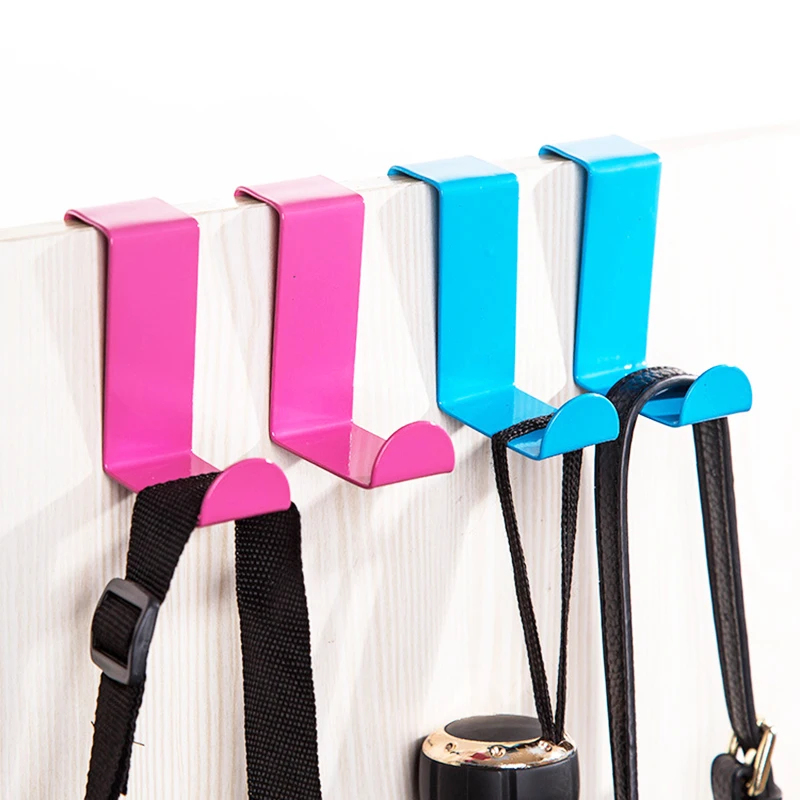 

1Pcs Color Stainless Steel Hook Strong Door Back Wall Mounted Heavy Hangers Towel Handbag Holder Hook for Kitchen Bathroom Tool