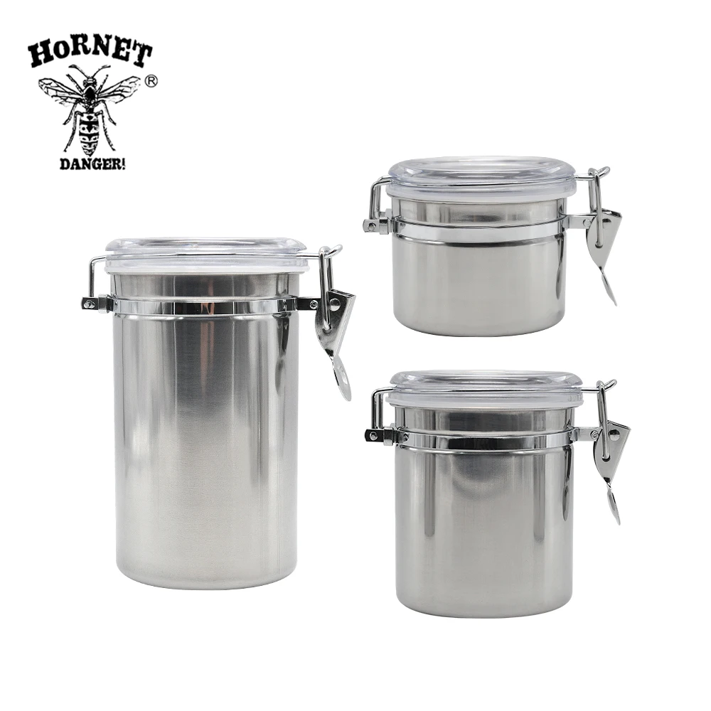 

HONEYPUFF 3 Size Silver Stainless Steel Tobacco Can Humidor Humidifier Airproof Pot Seal Moisture Pot Capacity
