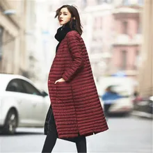 2016 New Jacket Women Winter Down Coat Women’s Clothing Warm Outwear Cotton-Padded Long Jacket Slim Trench Thin Overcoat C218