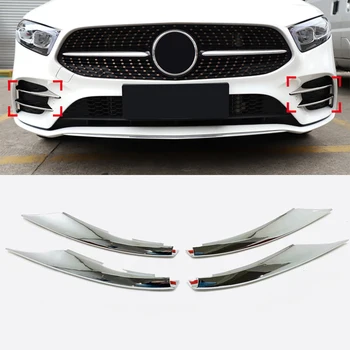 

Fit for Mercedes-Benz A Class W177 V177 AMG Line 2019-2021 Car Accessories ABS Chrome Front Fog Light Surround Cover Trim 4pcs