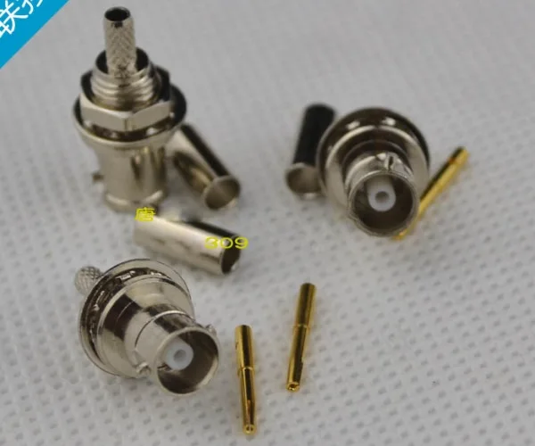 50pcs Mini BNC MiniBNC Female Plug Crimp RG174 LMR100 RG316 RF