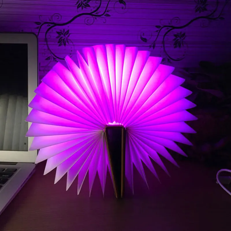 

Creative Design 5V USB Rechargeable RGB LED Book Lights Desk Bed Night Lamp Bulb for Decoration 5 Colors Adjustable
