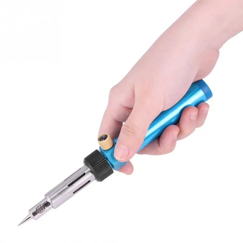 

Electric Iron Gas Soldering Iron Sopper Tin Aluminum Soldering Iron Refillable Butane Gas Cordless Welding Pen w/ 7ml gas