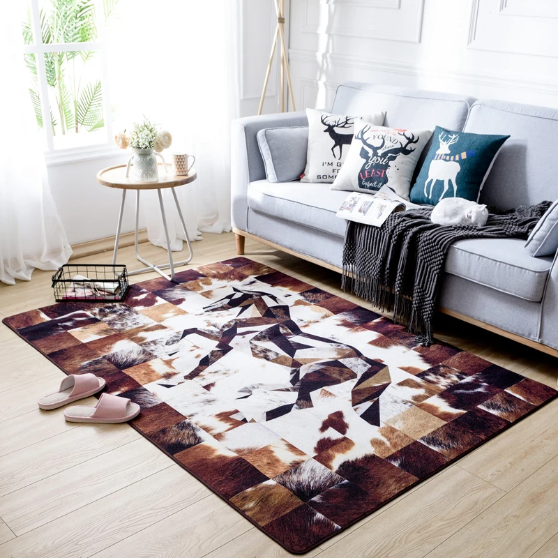 

European carpet simple modern living room mat anti-slip can wash a variety of sizes