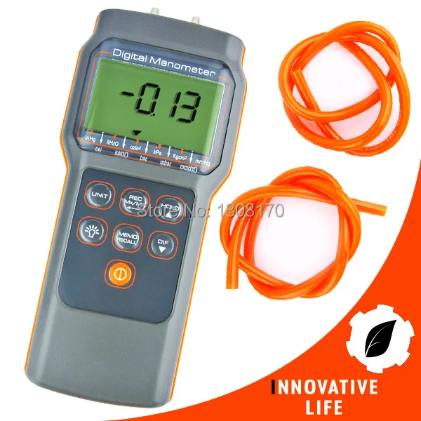 Digital Economic Professional Manometer 15.000psi Gauge Differential Pressure Meter bar mmHg inHg kPa mbar Industrial Tester