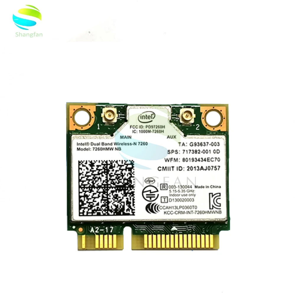 Для Intel wireless-N 7260 7260HMW NB Mini PCI-E 802.11b/g/n 300M Wifi карта для hp EliteBook 820 840 850 FIT 400PO 600PO 800EO