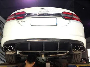 

For Jaguar XF 2012.2013.2014.2015 Carbon Fiber Rear Lip Spoiler High Quality Car Bumper Diffuser Auto Accessories 2*2=4 Exhaust