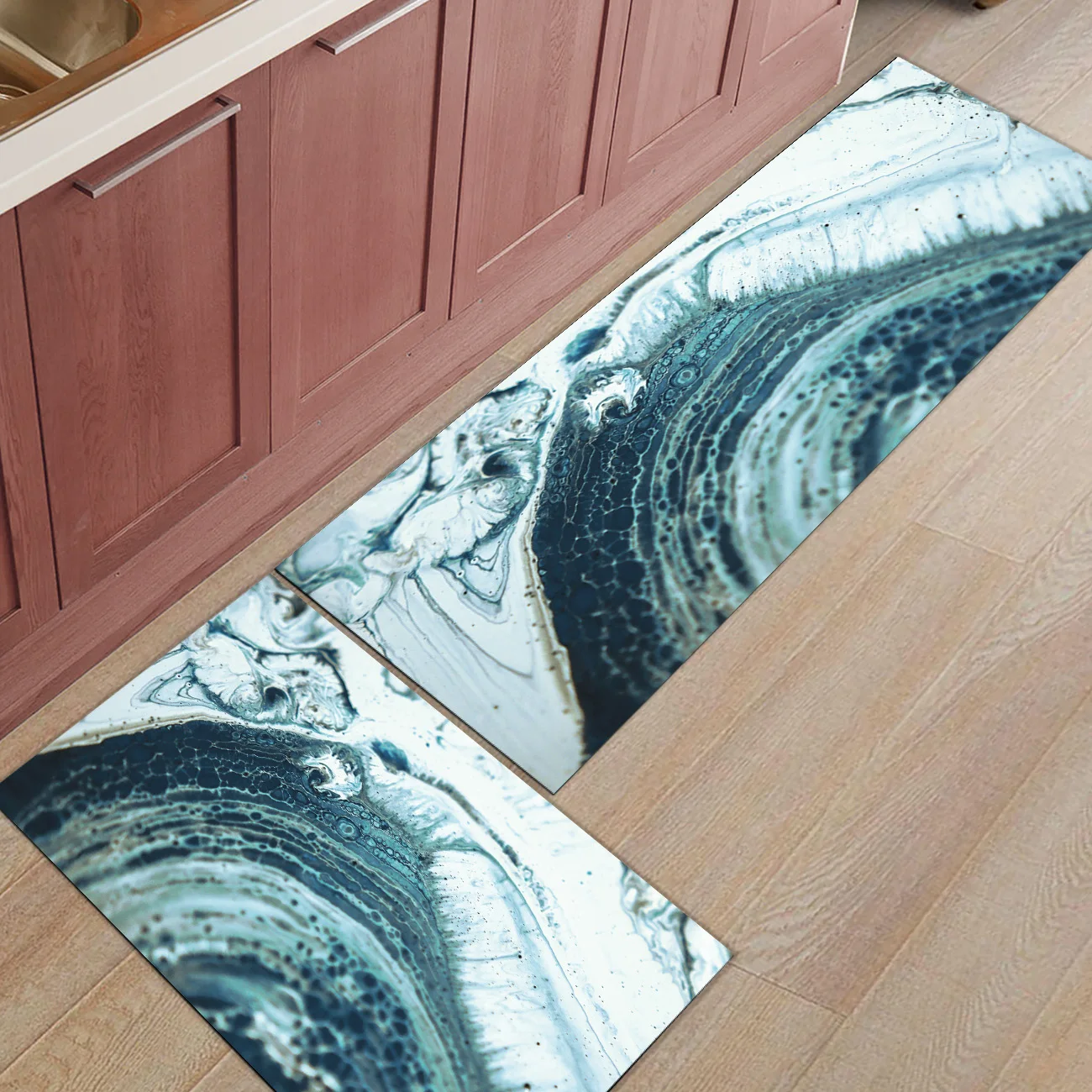 

Gradual Change of Marble Ink Flow1Bathroom Accessories Set Dirt Debris Mud Trapper Non Slip Backing Floor Carpets Personalized