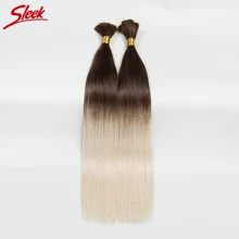 Sleek Brazilian Maiden Virgin hair Bulk hair Light Colorful Human Hair Ombre Hair Extension 2pcs/lot Aliexpress Color T6/1001