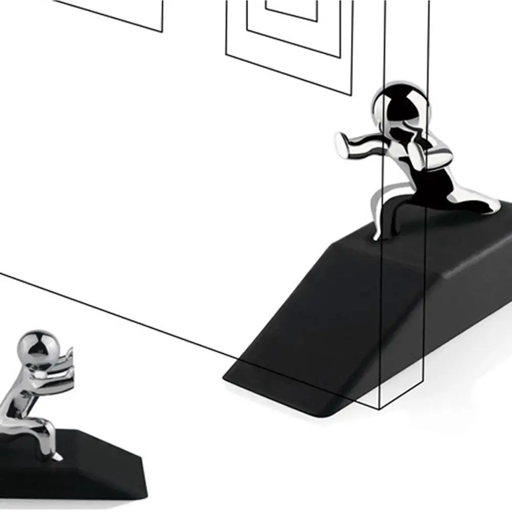 

Hot Zinc Alloy Little and Man with Non-slip Rubber Bases Door Stop Safe Anti-collision Door Stopper Noveltydesign Decorat Retail