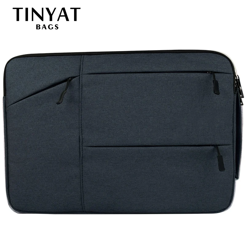 TINYAT брендовая полиэфирная Мужская Сумка водонепроницаемая мягкая ручка 15 дюймов