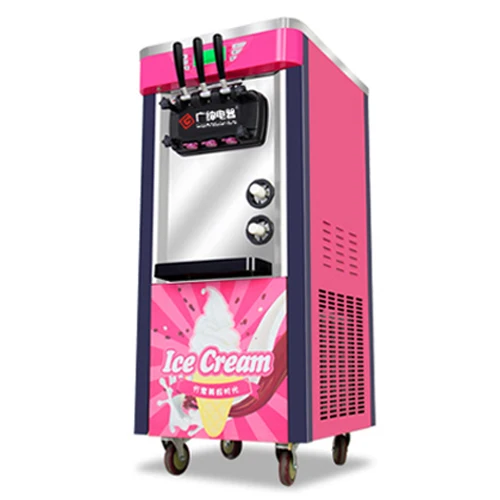 Commercial automatic ice cream machine 2100W three color vertical ice