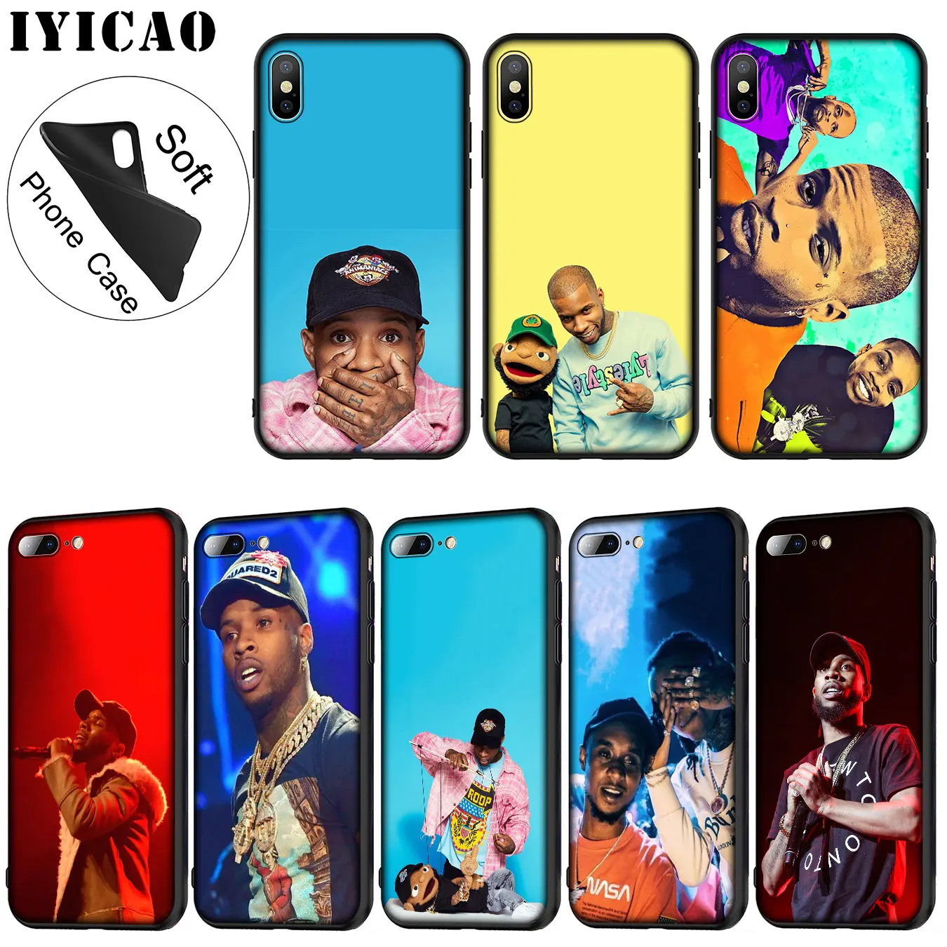 IYICAO Tory Lanez Soft Silicone Phone Case for iPhone XR X XS 11 Pro Max 6 6S 7 8 Plus 5 5S SE TPU Black Cover |