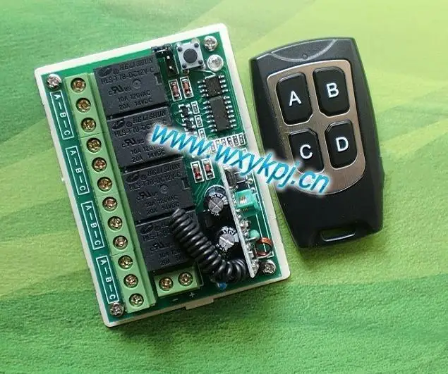 12 V 10A 4CH обучающий код беспроводной пульт дистанционного управления Переключатель системы 12 v 1 передатчик и 1 приемник Лучшая цена