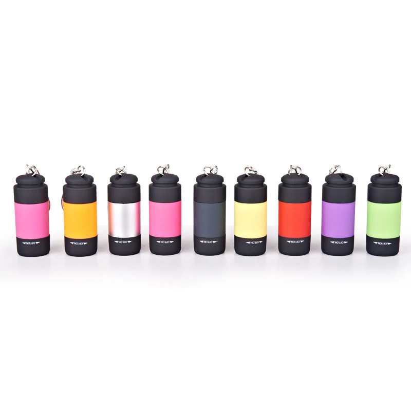 Mini Pocket USB Rechargeable Flashlight Key Chain LED Lighting Super Small Hand Lamp(COLOR RANDOM SEND)