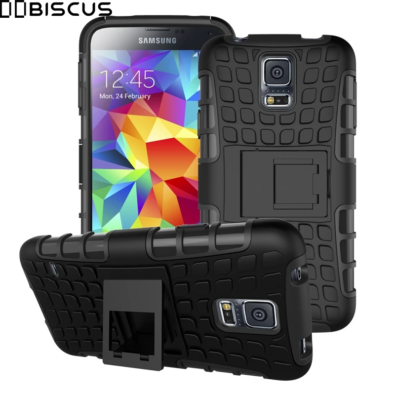 

For Samsung Galaxy S5 Neo S 5 SM-G903F/DS G903F G900F SM-G900F/DS Case Armor Hybrid Silicone Hard Plastic Shockproof Stand Cover