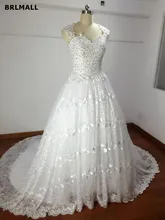 2017 Wedding Dresses Luxury Arabic Style Cap Sleeve Lace Bodice New Beaded Bridal Gowns with Removable Skirt Real Picture