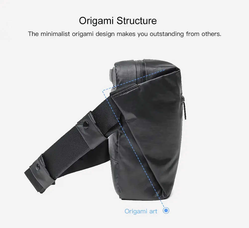 90fen Trendy Reflective Water-resistant Messenger Bag (2)
