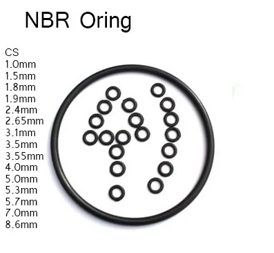 1 9 мм CS NBR Oring толщина OD 5 6 7 маслостойкость прокладка омывателя труб резиновое