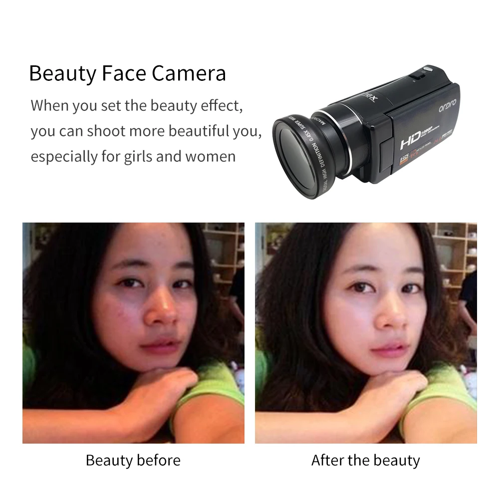 Ordro цифрового видео Камера hdv-v7 1080 P 30fps FHD видеокамера с Широкий формат объектив и микро объектив Комплект Дистанционное управление HDMI Выход