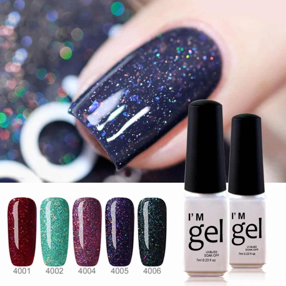Гель лак для нейл арта УФ светодиодный ногтей Фольга клей Vernis Полупостоянный