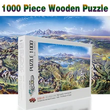Йеллоустоун, национальный парк США, головоломка, 1000 деталей, головоломка для взрослых, деревянные пазлы для детей, развивающие игрушки, подарки