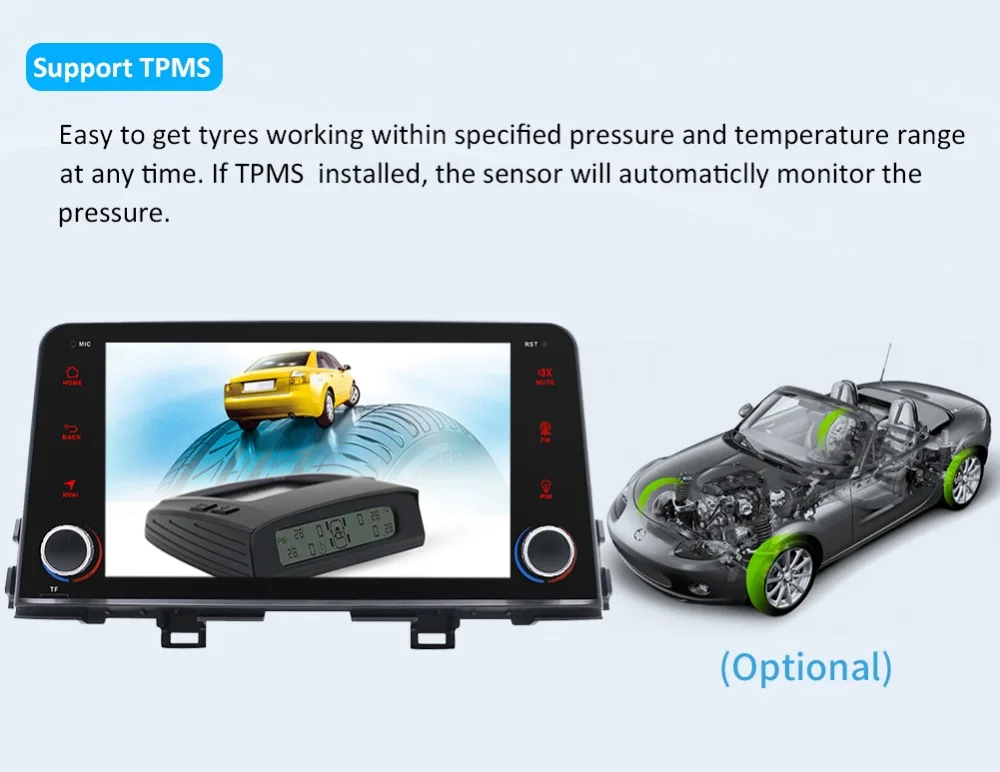 Top car radio 1 din Octa Core Android 9.0 DVD GPS Navi Multimedia Car Stereo for KIA Morning/Picanto 2017 2018 Radio Headunit BT 16