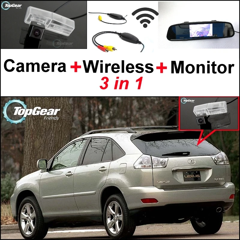 3in1 Special Rear View Camera + Wireless Receiver + Mirror Monitor Back